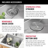 24” Workstation Undermount Single Bowl 16 Gauge Stainless Steel Laundry Utility Kitchen Sink with WorkFlow™ Ledge and Accessories